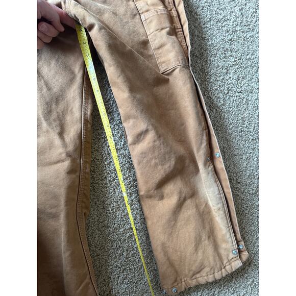 Vintage Carhartt X01 BRN 34 Short Bloody Guts Insulated Caramel Brown Coveralls - Picture 8 of 9